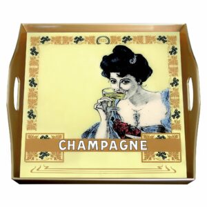 Custom Barware - Lady drinking a cup of Champagne