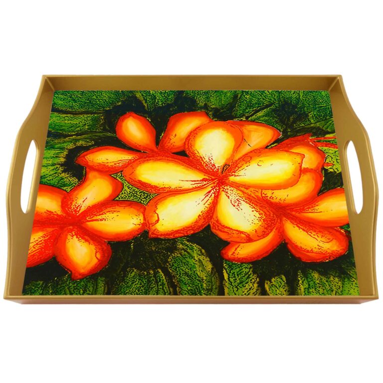 Glass cheese board - Jungle Decor Large green Leaves