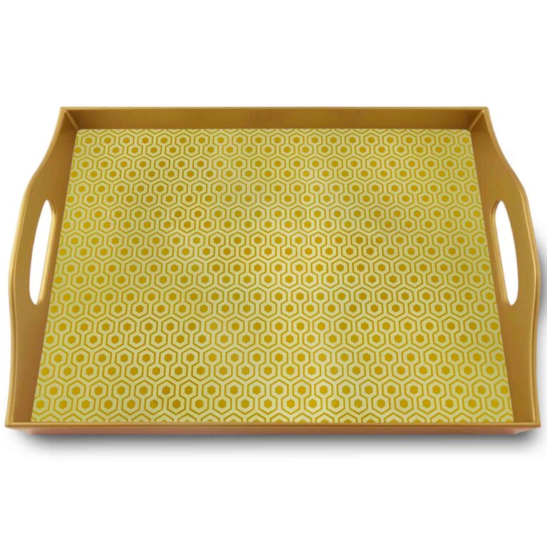 Modern serving tray - Golden Art Deco