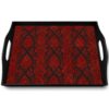 Metal serving tray - Red victorian wallpaper