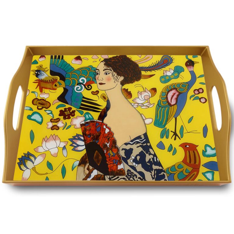 Handmade tray - Austrian Painter Klimt's Lady with a fan