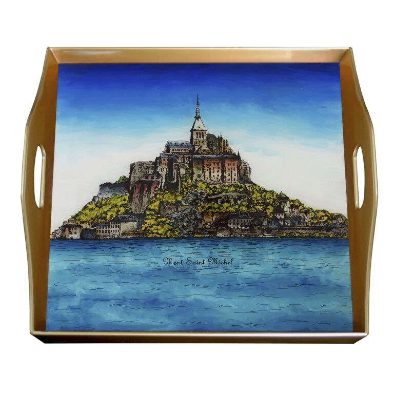 Handmade tray - Mont Saint Michel France National Monument