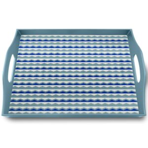 Modern serving tray - Nautical Blue Waves