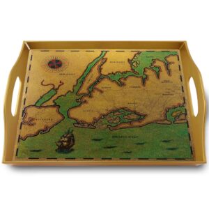 Tea serving tray - Old Map New York City USA