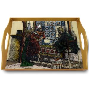 TV Tray - Oriental chess players