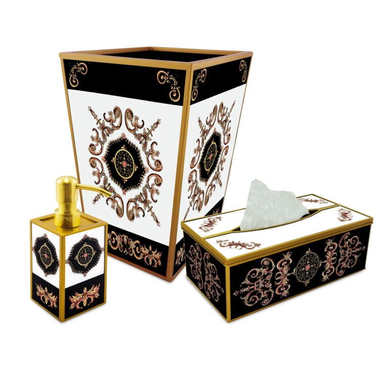 Bath gift set - Classic Empire Black and White Design