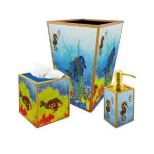 Bath accessories set - Coral reef and fishes