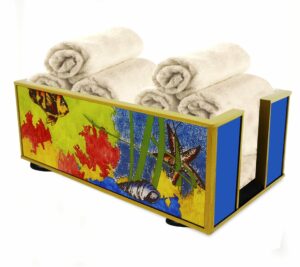 Towel storage - Coral reef and fishes