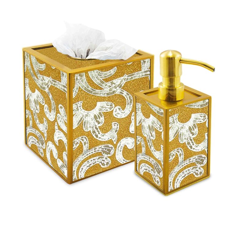 Bath accessory - Baroque Wasted Gold Flowers