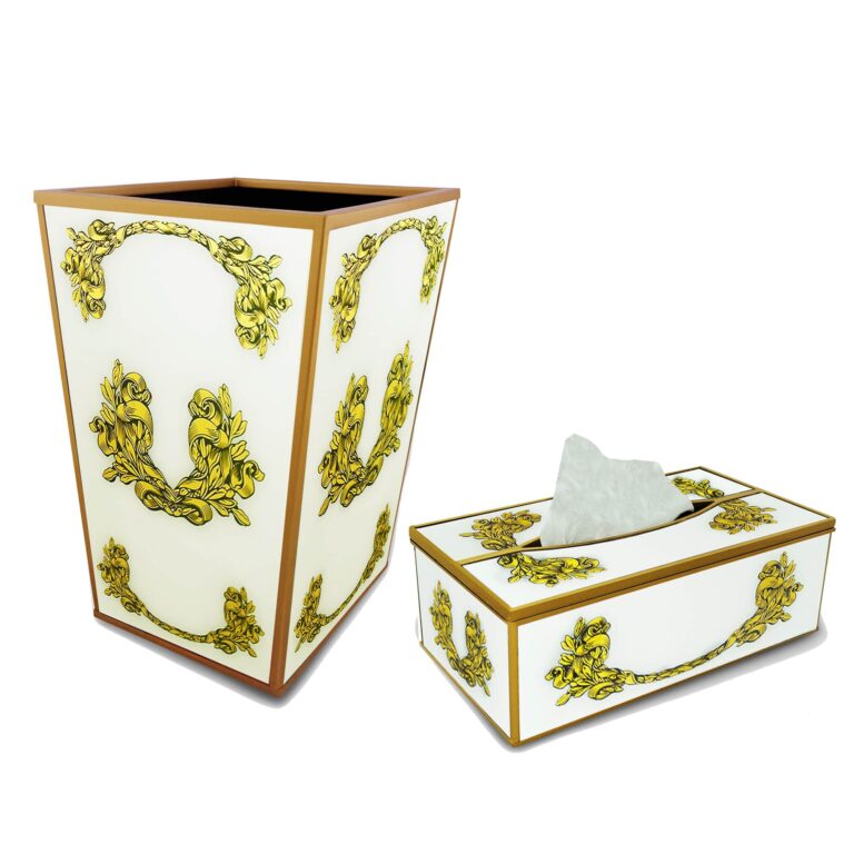 Bath organization - White and Gold Classic Empire Style