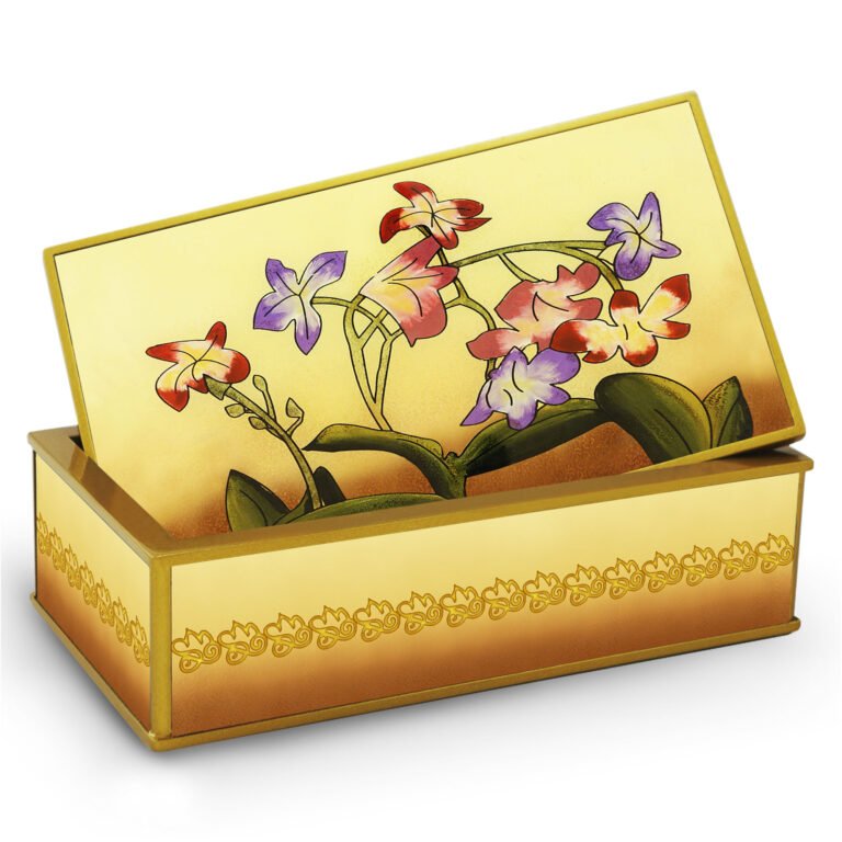 Wooden Jewelry Box - Vintage flowers