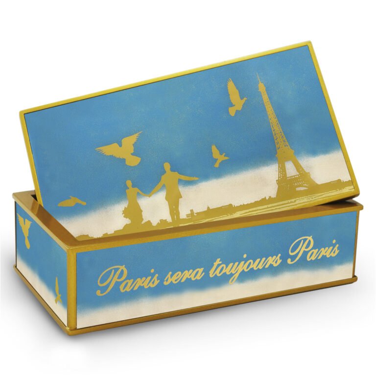 Decorative Jewelry Box - Lovers at Trocadero Square in Paris with Eiffel Tower