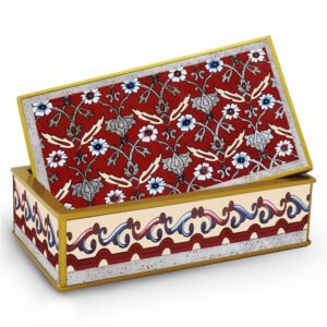 Decorative Jewelry Box - Red Classic Persian Flowers