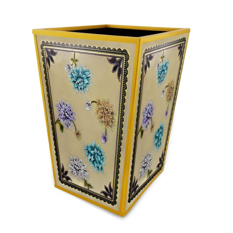 Bathroom waste basket - Large Lilium Flowers