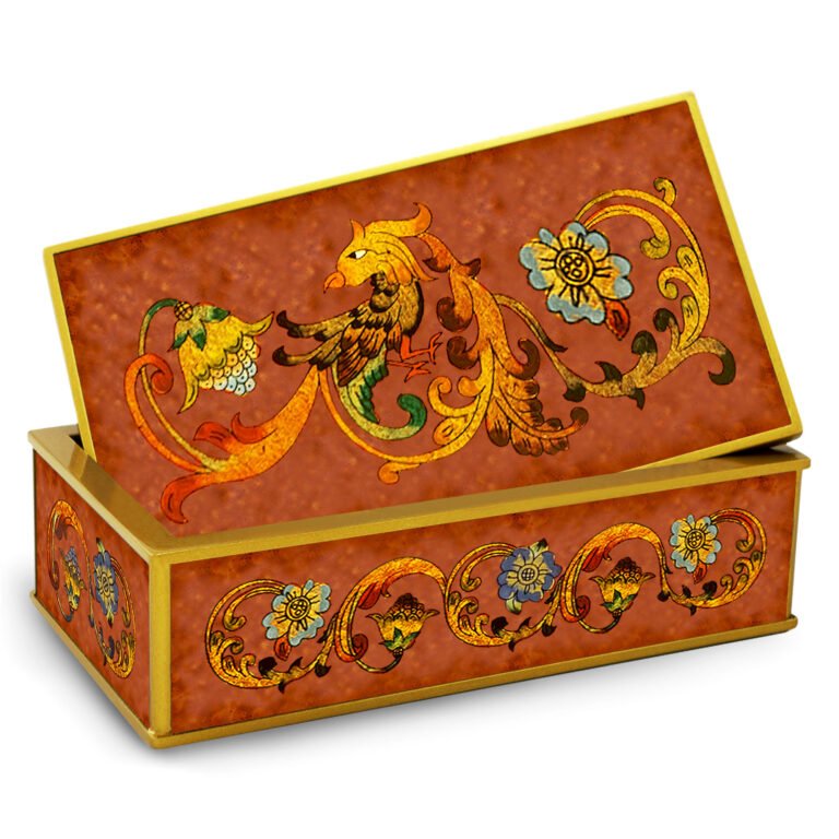 Small chest - Baroque Style Red Birds