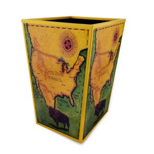 Decorative waste bin - Old Map United States of America