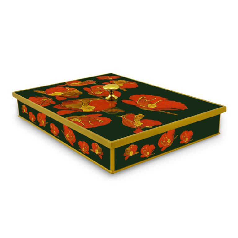 Box with compartment - Large flowers Red Poppies