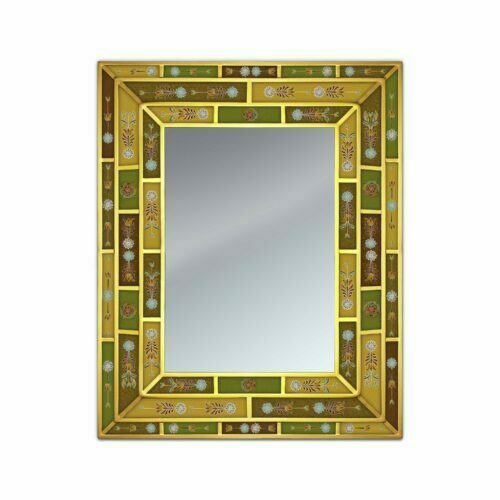 Bathroom mirror - Black and Gold Classical Flower Design