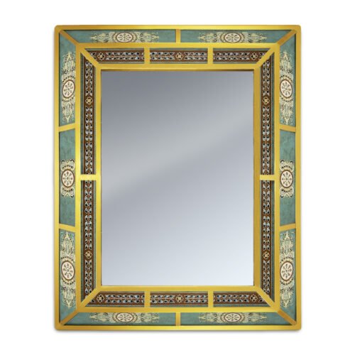 Bathroom mirror - Turquoise Oriental Traditional Miniatures