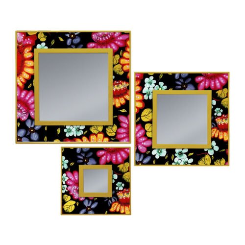 Accent wall mirror - Traditional Russian Design with Flowers