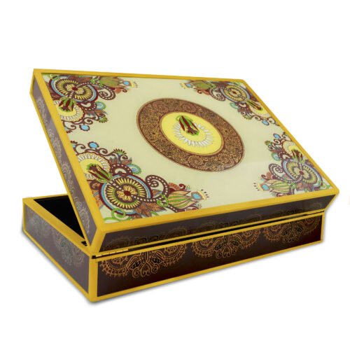 Personalized box - Traditional Russian Style Colorful Flowers