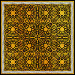 yellow geometric oriental