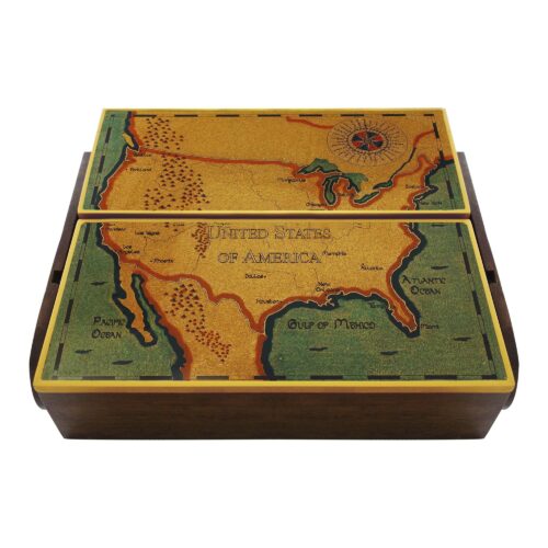 Silverware organizer - Old Map United States of America